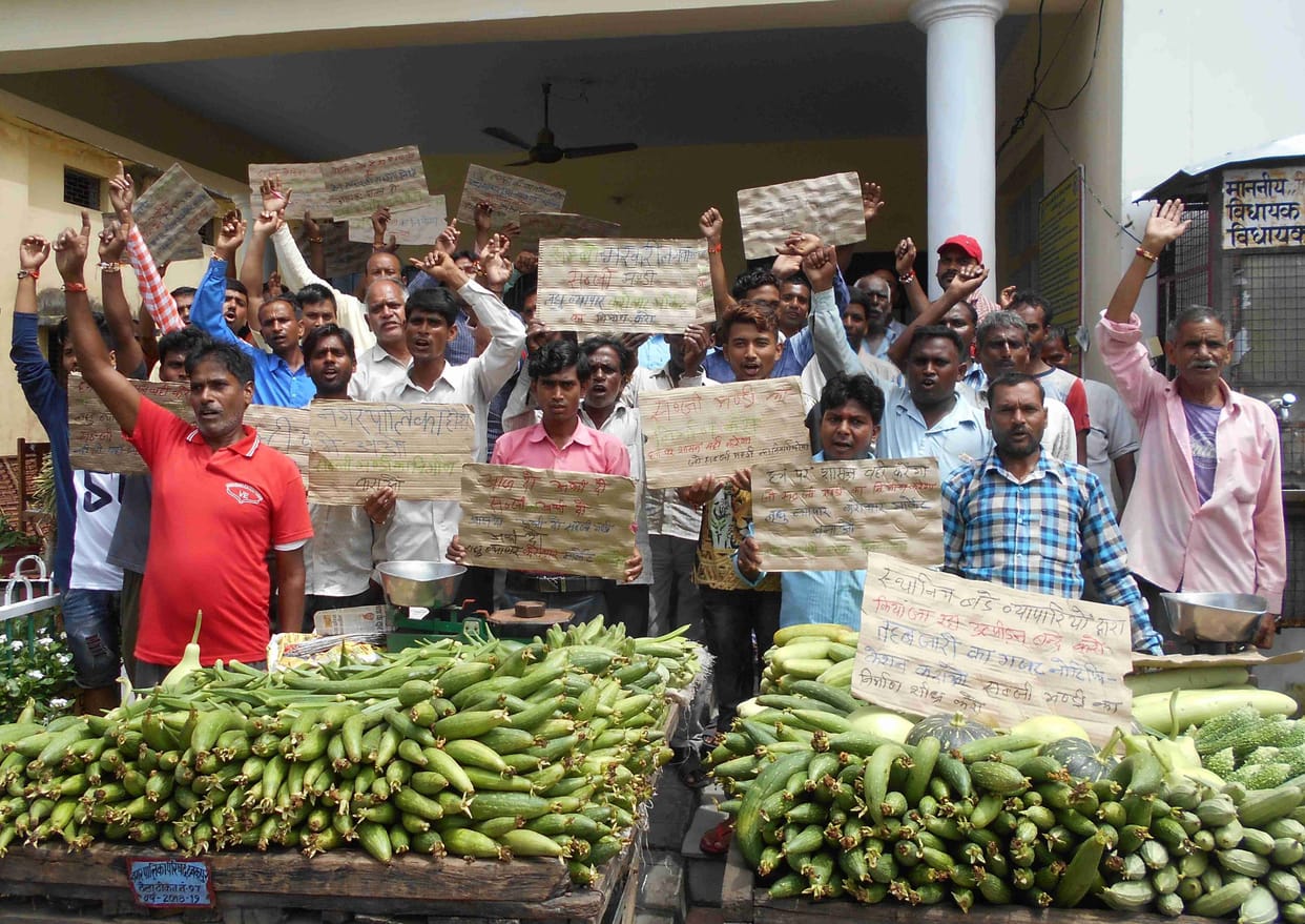 Businessmen protested