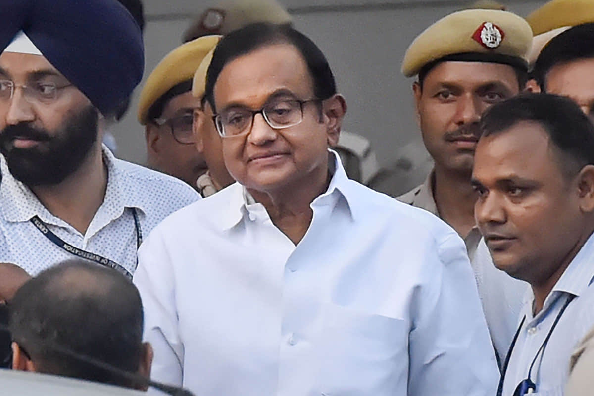 Gulam Nabi Azad and Ahmed Patel meet P Chidambaram in Tihar Jail