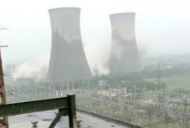 Three cooling towers of Panipat Thermal Power Station demolished