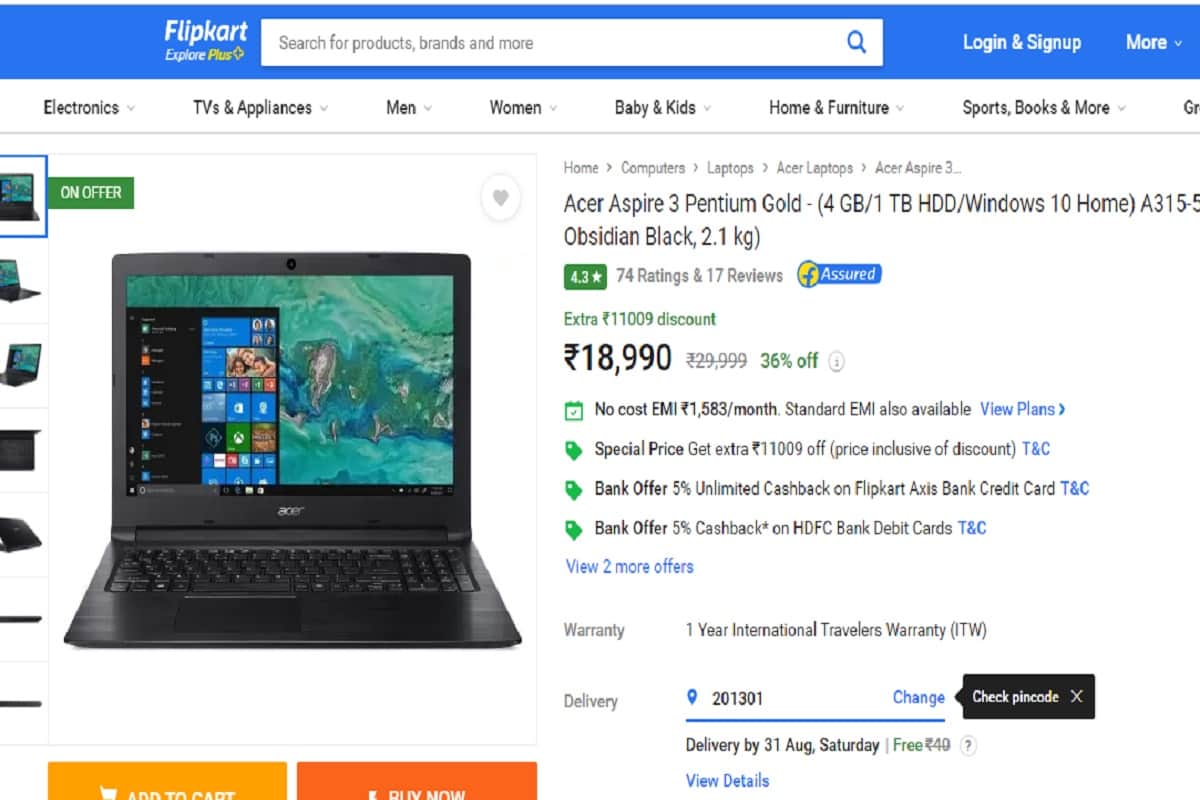Flipkart Grand Gadget Days Offers Laptops From Rs 18990 and Tablets From Rs 3999