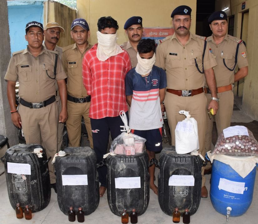 Illegal liquor factory, two arrested, one absconding