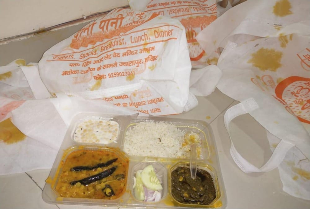 Worms crawling in Restaurant food during health department meeting 