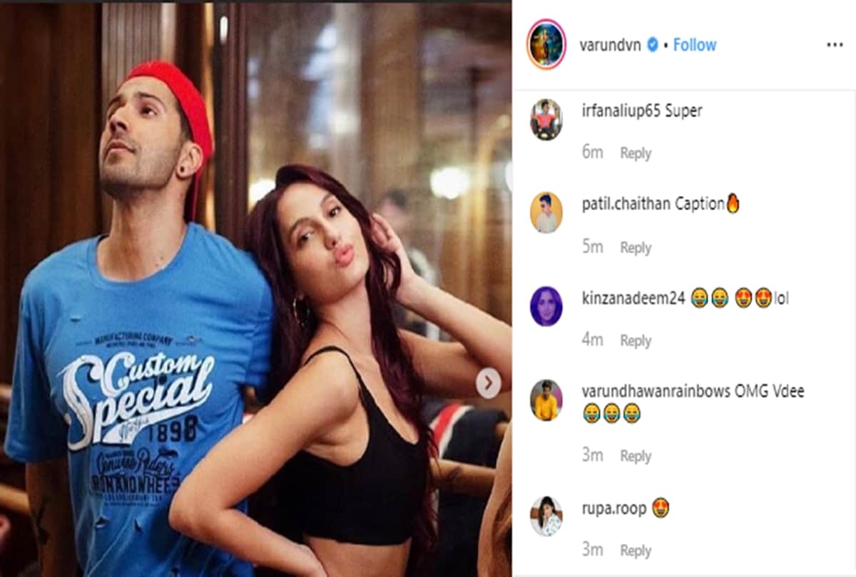 varun Dhawan Viral Instagram post with nora fatehi from street dancer 3d