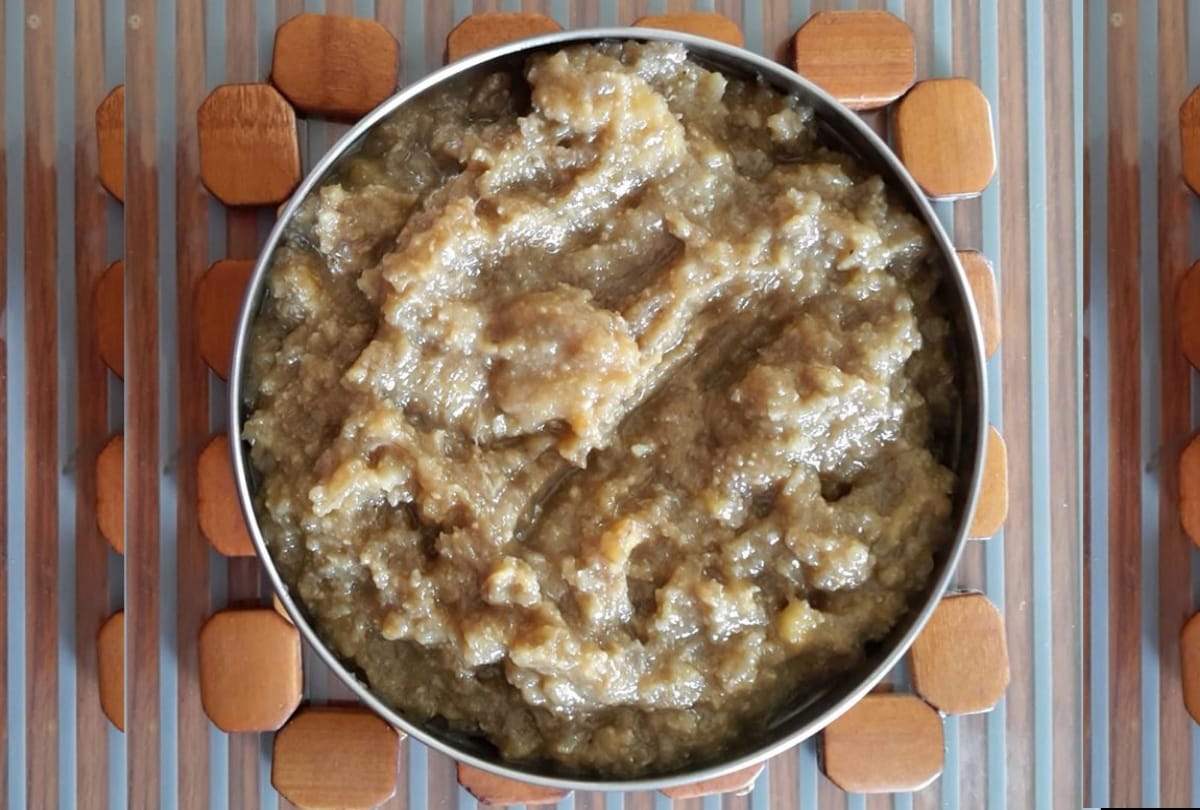 Traditional Maharashtrian Dish Banana Coconut Halwa Recipe