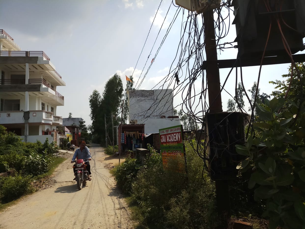 Open transformer, hanging wires, waiting for accident