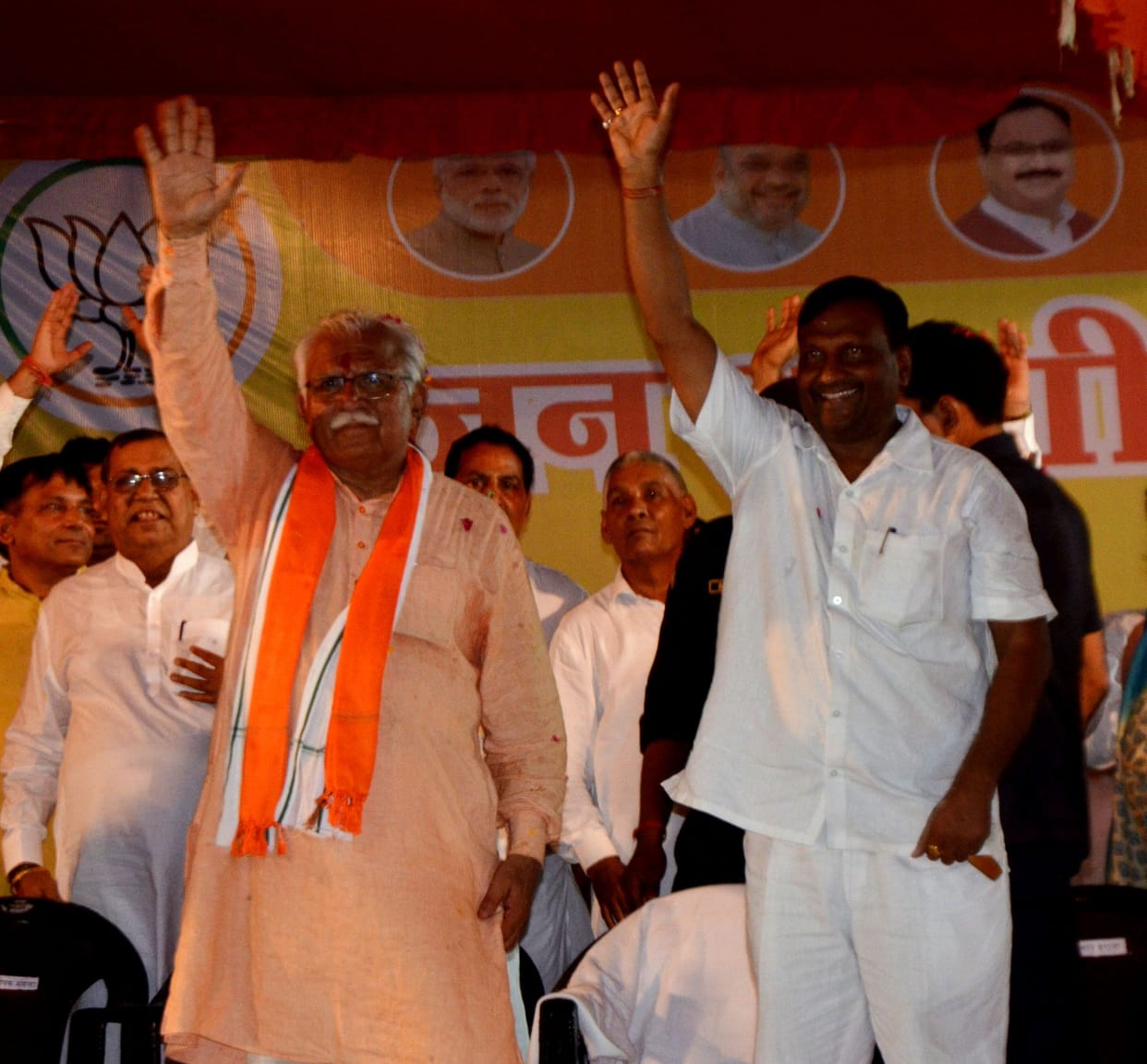 Chief minister's jan ashirwad yatra reached palwal