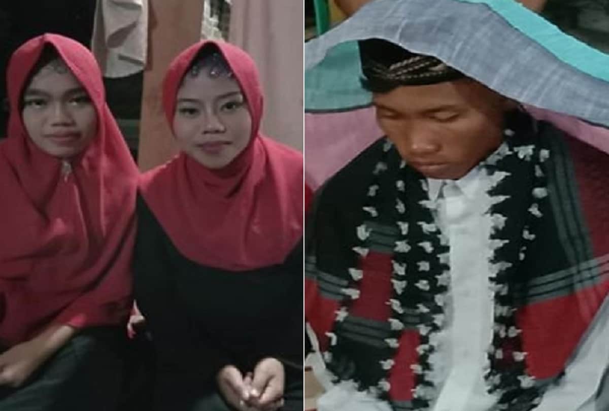 Indonesian man marries two girlfriends at the same time because he did not want to hurt them
