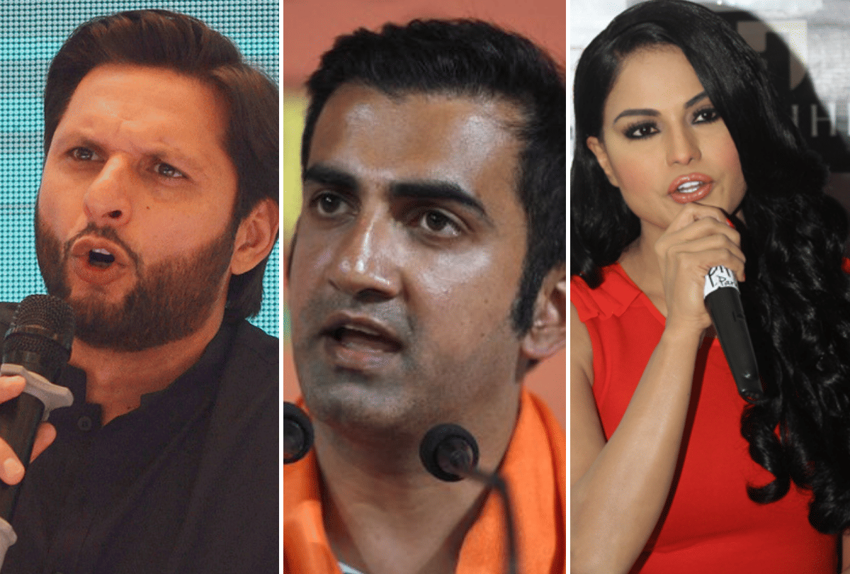 gautam gambhir lashes out shahid afridi and veena malik over jammu kashmir issue