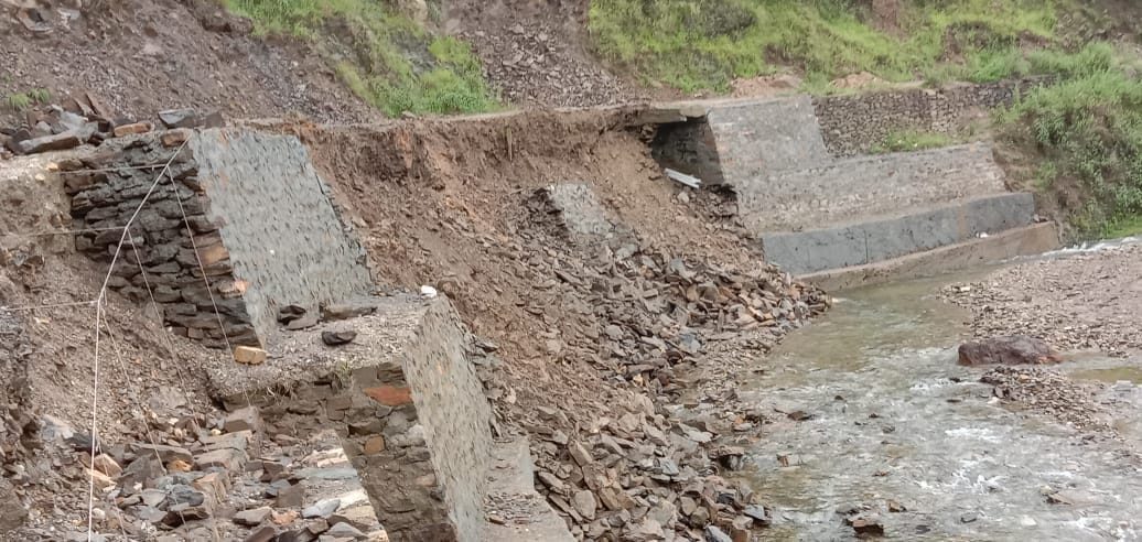 Road bcomes pothhole in First Rain