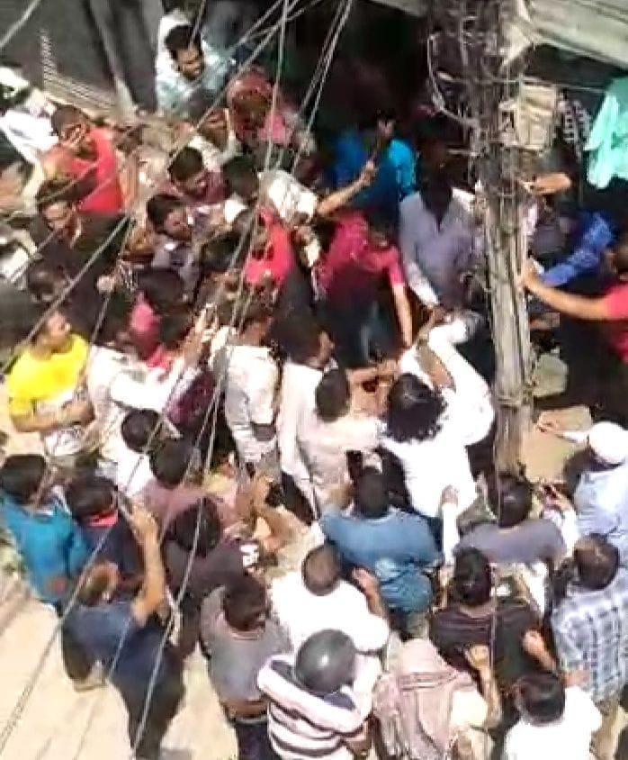 Public beated a child kidnapper