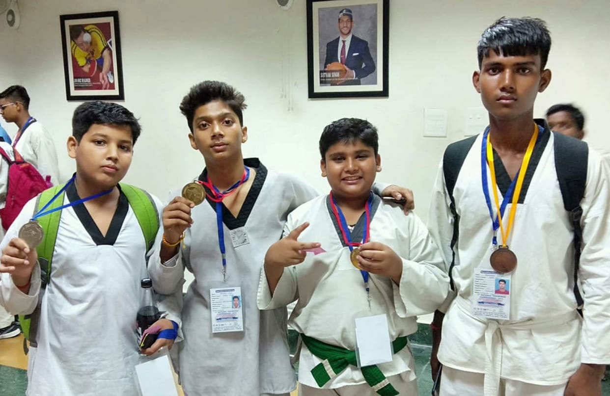 Won medal in national taekwondo match