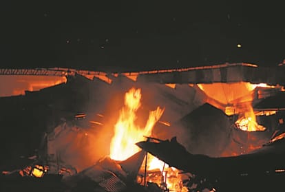 Fire in a ply factory in para in Lucknow.
