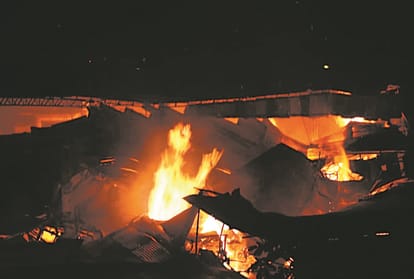 Fire in a ply factory in para in Lucknow.