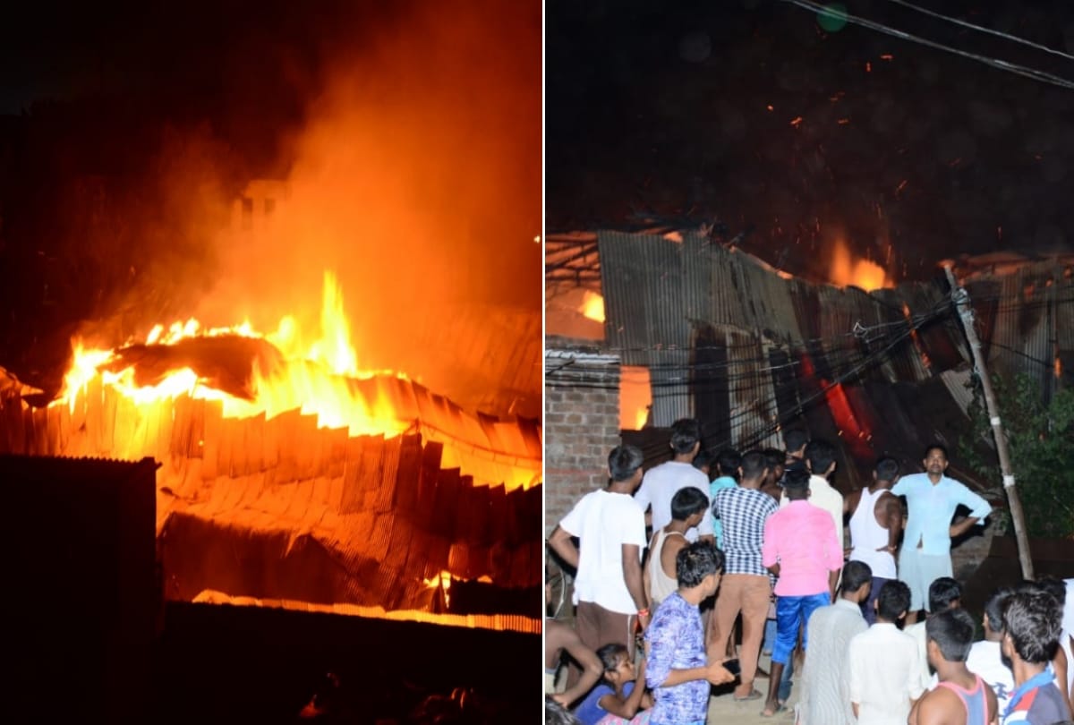 Fire in a ply factory in para in Lucknow.