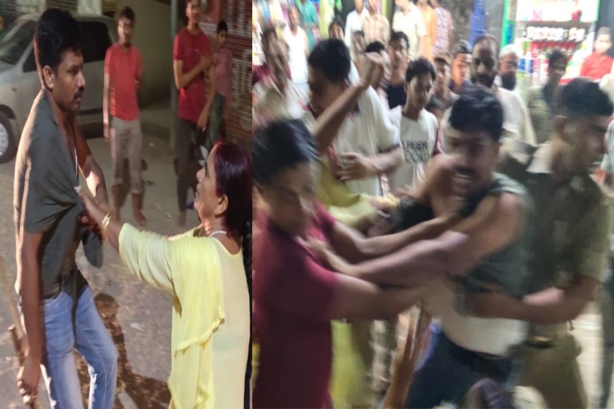 women Attack on Meerut police in lavad, after police arrested a man