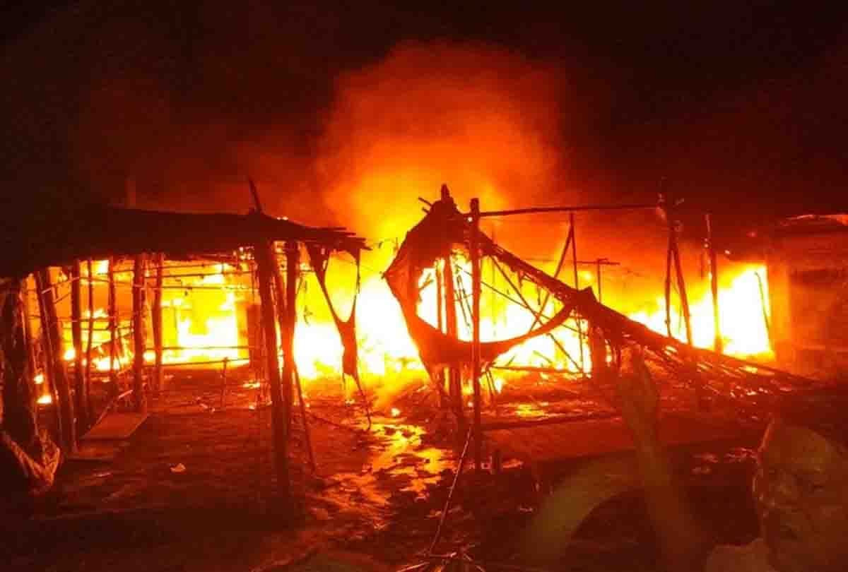 fire in kanpur kalyanpur market