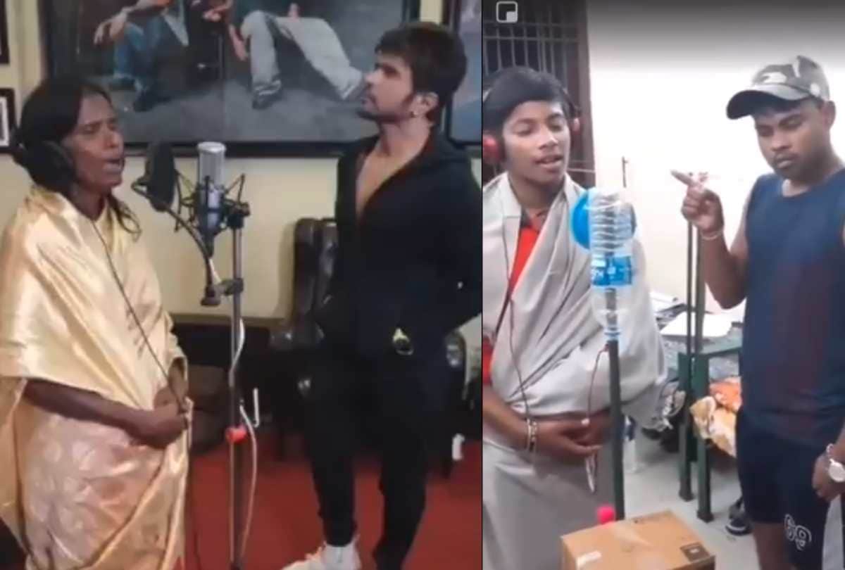 ranu mondal and himesh reshammiya record video users make meme on them