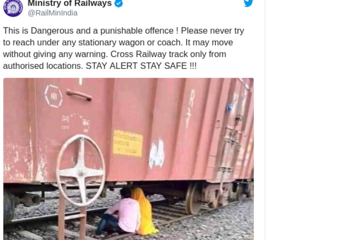 ministry of railways trolled after posting of viral picture of couple