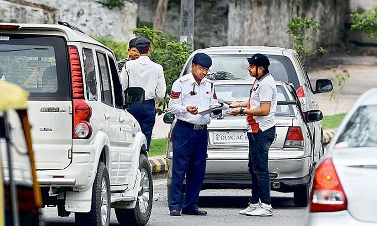 without number plate challan in delhi