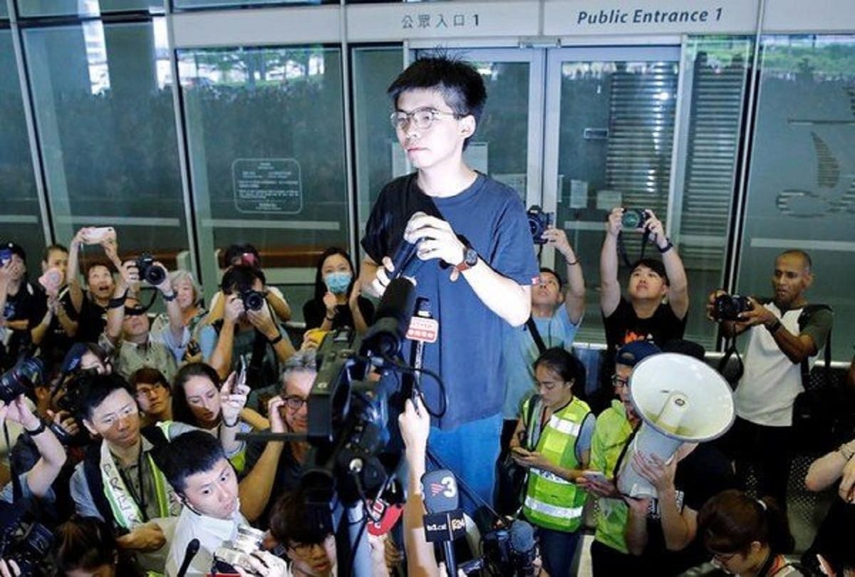 Leading Hong Kong activist Joshua Wong arrested by police