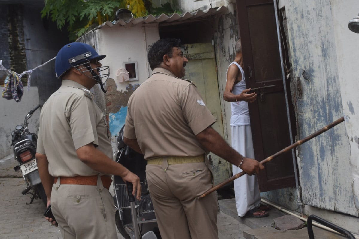 Peoples has throwing stones on cantt board team after action on High Court Order in Meerut