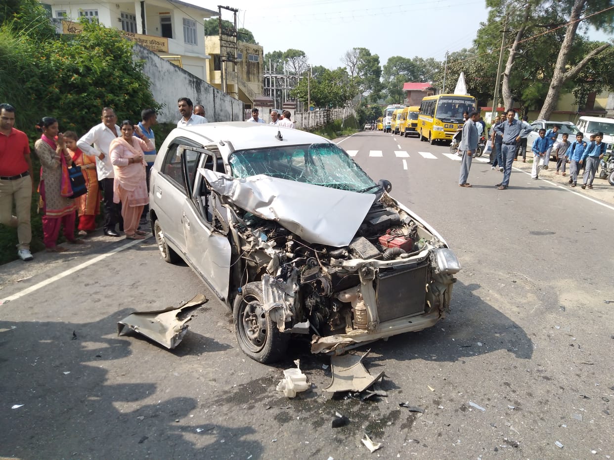 car and truck accident