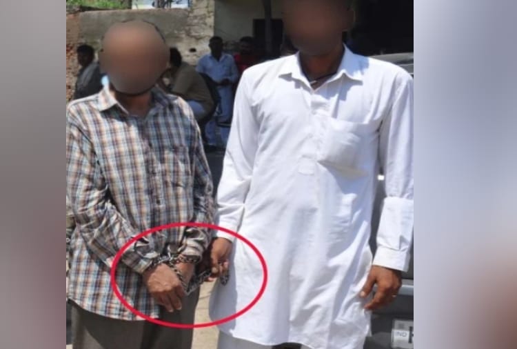 Sad story of a Person, His Hands Tie up With Handcuffs