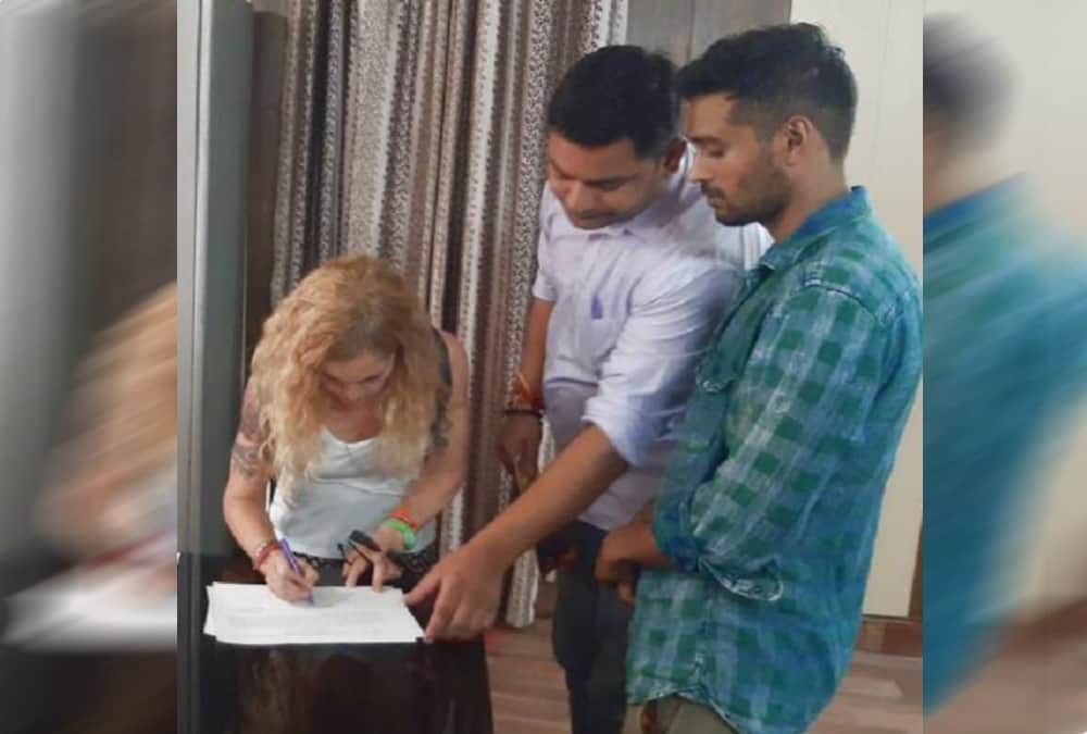Italy Old age Women done Court marriage with 25 years old rishikesh boy