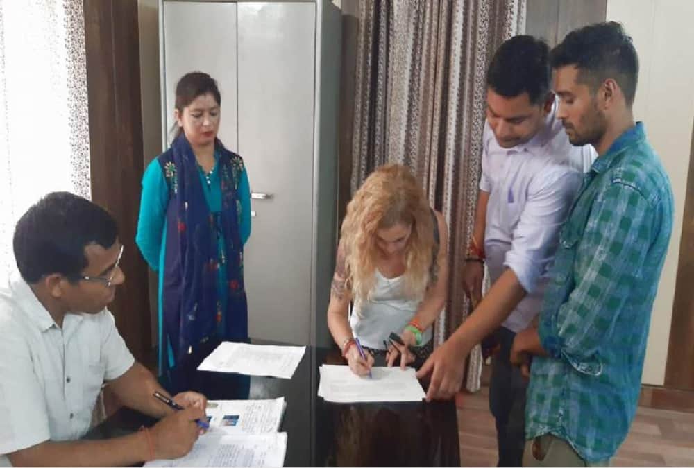 Italy Old age Women done Court marriage with 25 years old rishikesh boy