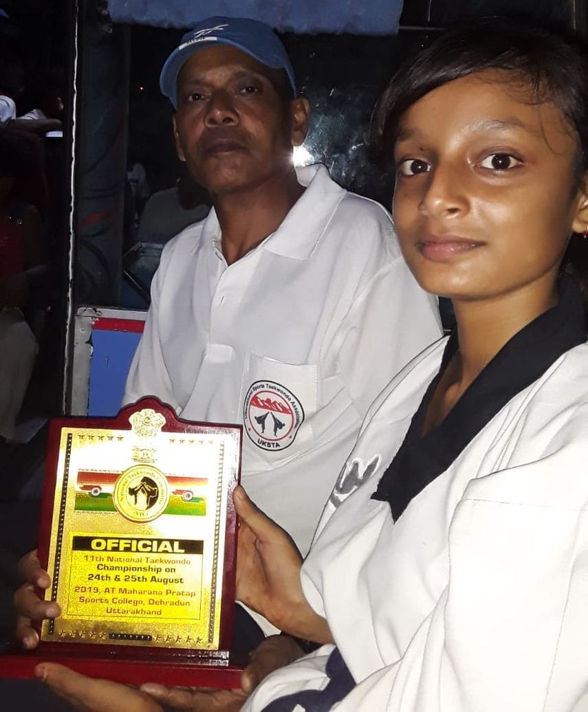 District's daughter Misbah wins Taekwondo championship award