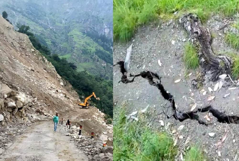 Badrinath Highway may close for long time due to Cracks in main Mountain