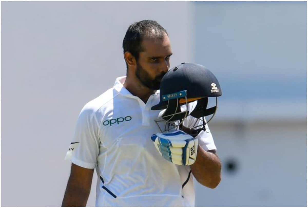 Hanuma Vihari hit his first test century against west indies in second test match