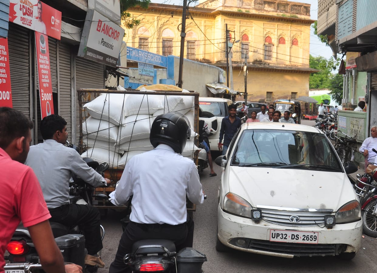 traffic jam in jhansi