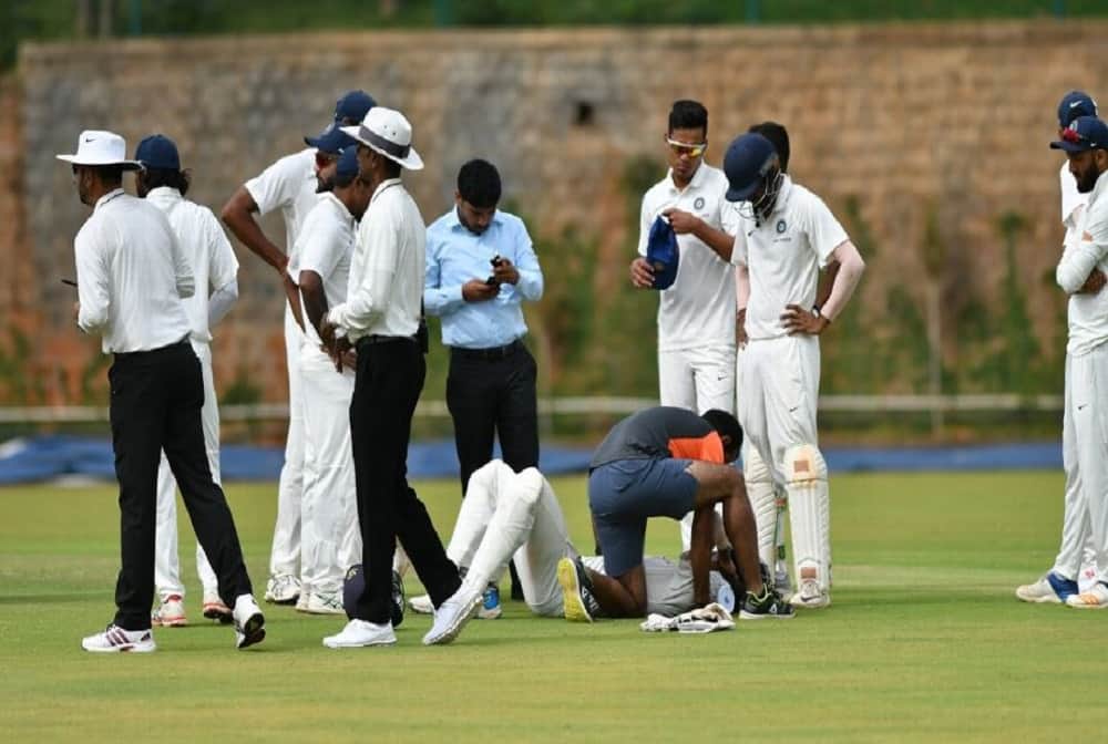 Duleep Trophy Priyam Garg undergoes preliminary tests after blow to the neck