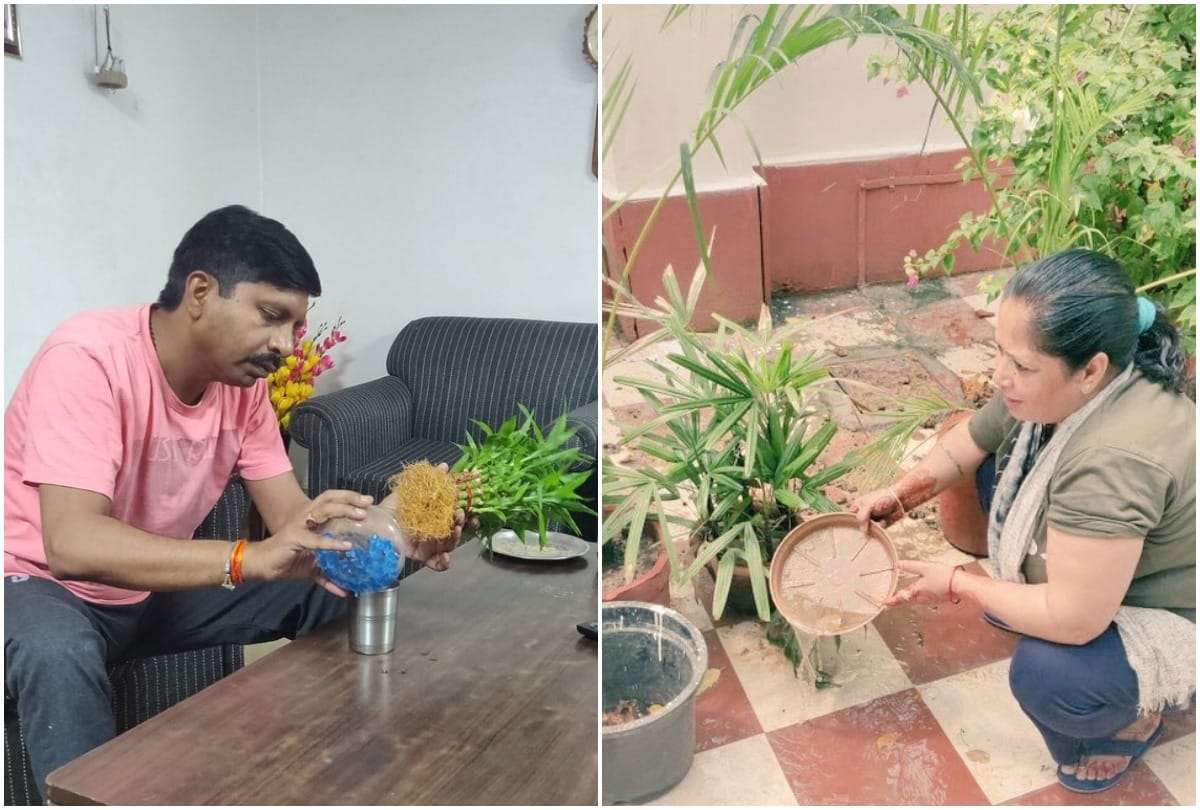 Delhi people initiates to clean stagnant water from house to prevent Dengue