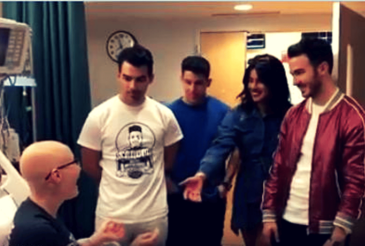 priyanka chopra and jonas brothers meet a fan in hospital