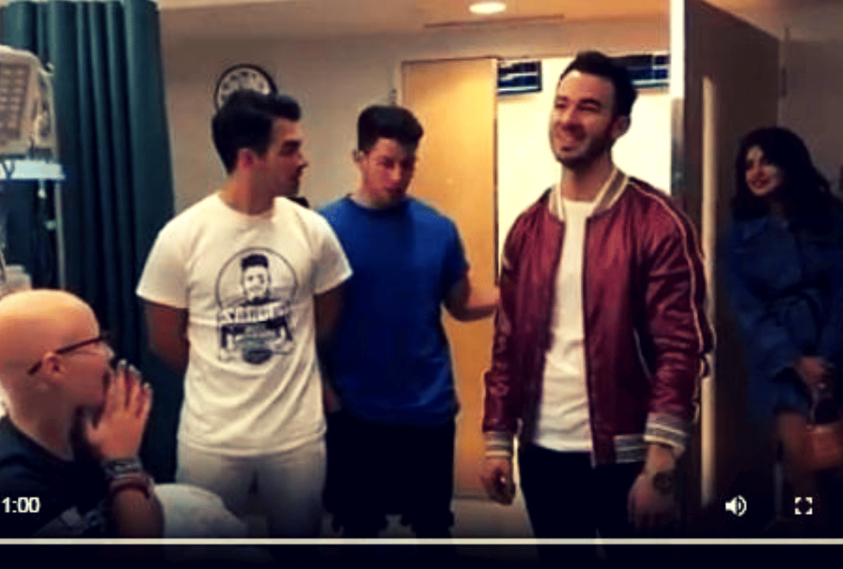 priyanka chopra and jonas brothers meet a fan in hospital