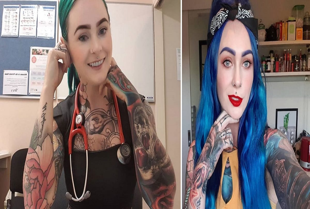 Worlds most tattooed doctor Sarah Gray has tattooes all over her body