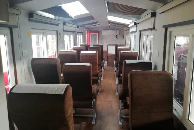 Vistdom Coach in Toy Train from Kalka to Shimla, indian railways