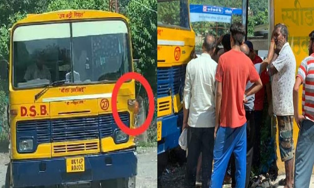 Rishikesh: School bus collides at 10 places, big accident averted