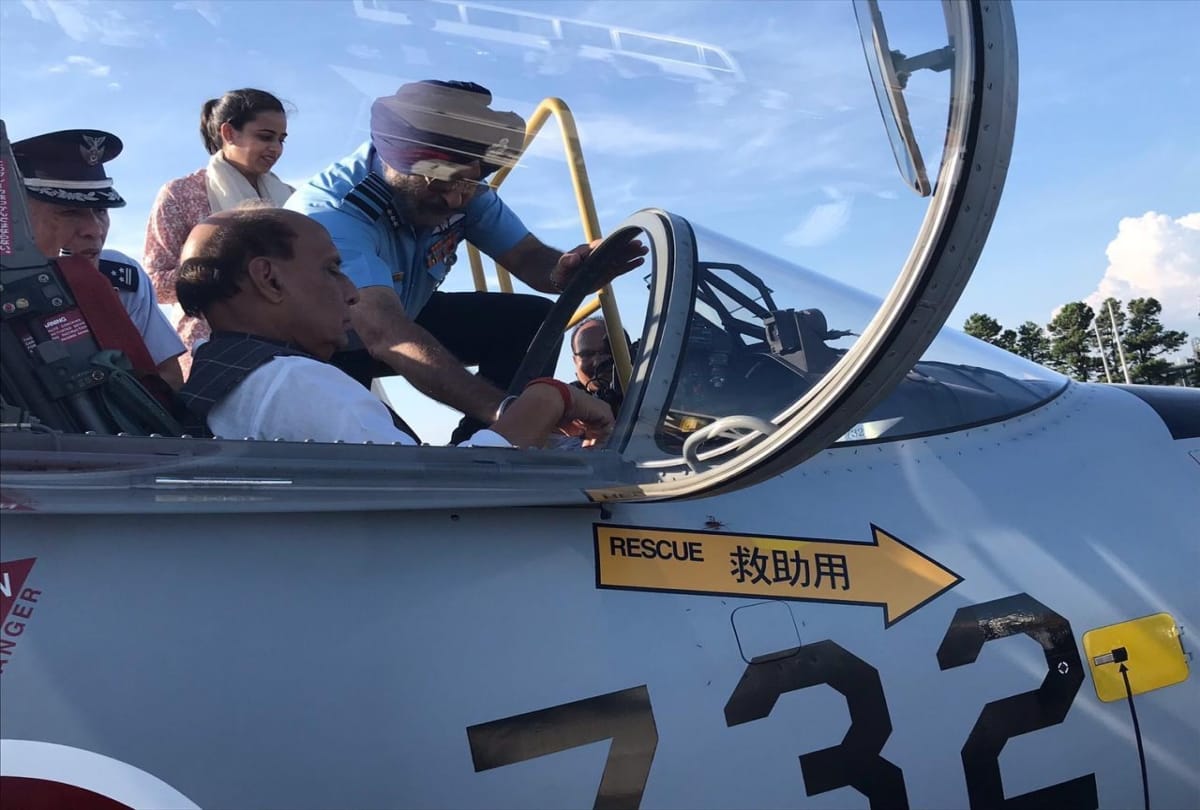 Defence Minister Rajnath Singh visited Hamamatsu Air Base in Japan