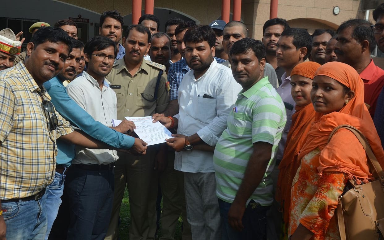 Teachers in protest against Prerana App