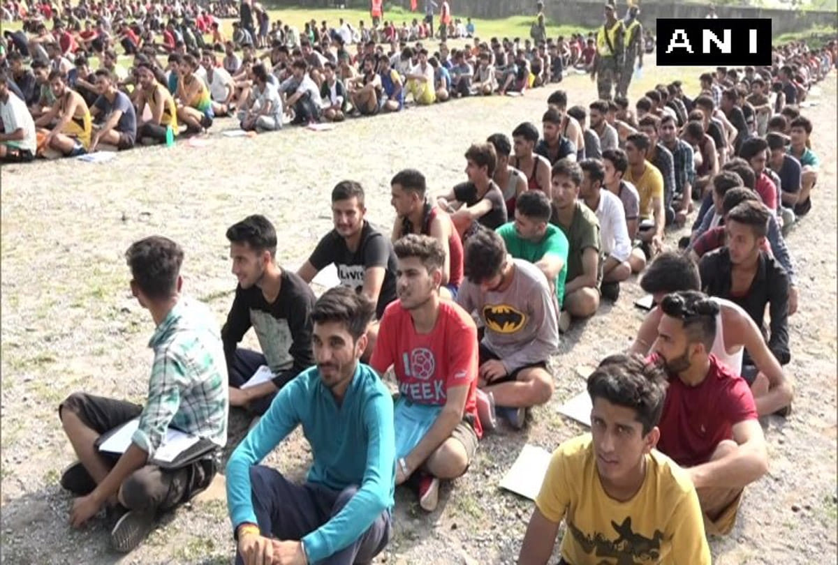 Several youth took part in an Army recruitment drive in REASI earlier today, jammu kashmir news