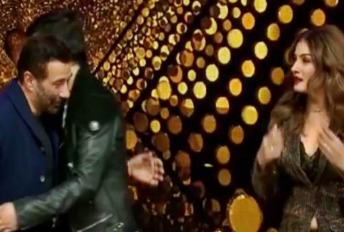 Karan Deol hugs father Sunny Deol post his dance with Raveena on Nach Baliye 9