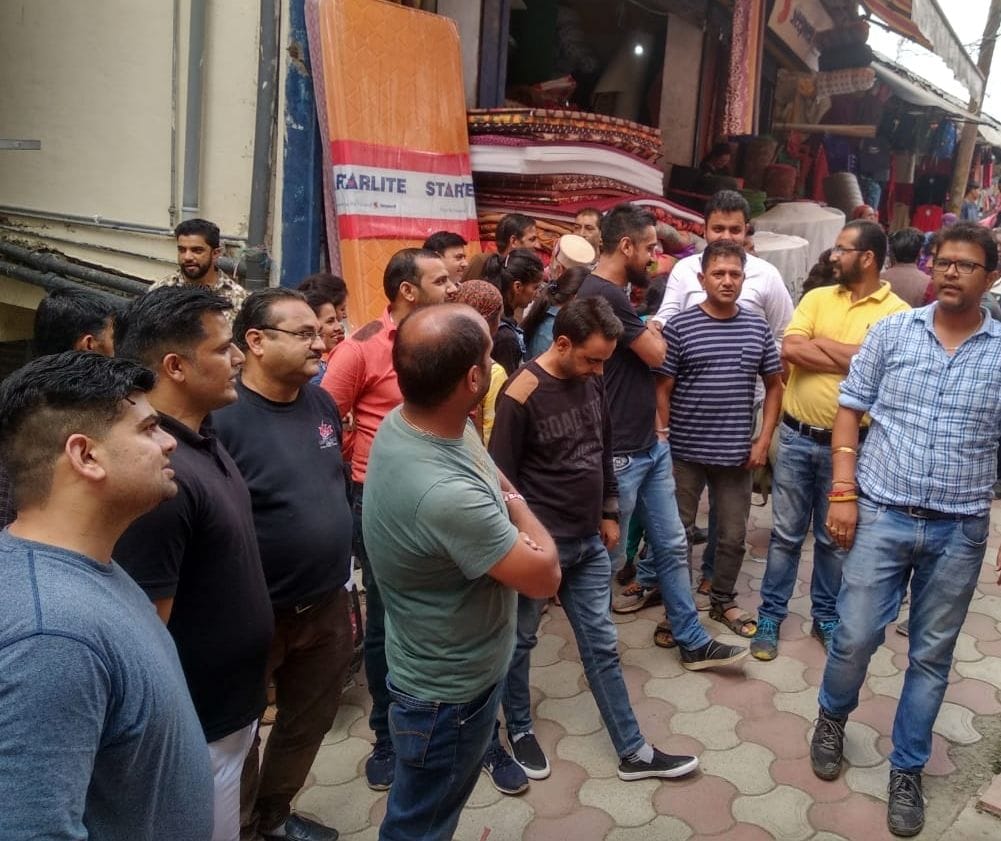 protest against nagar parishad