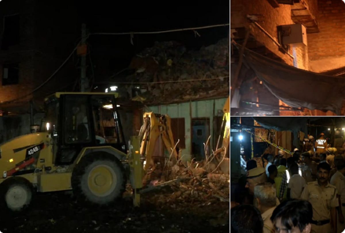 Four storey building collapses in Seelampur