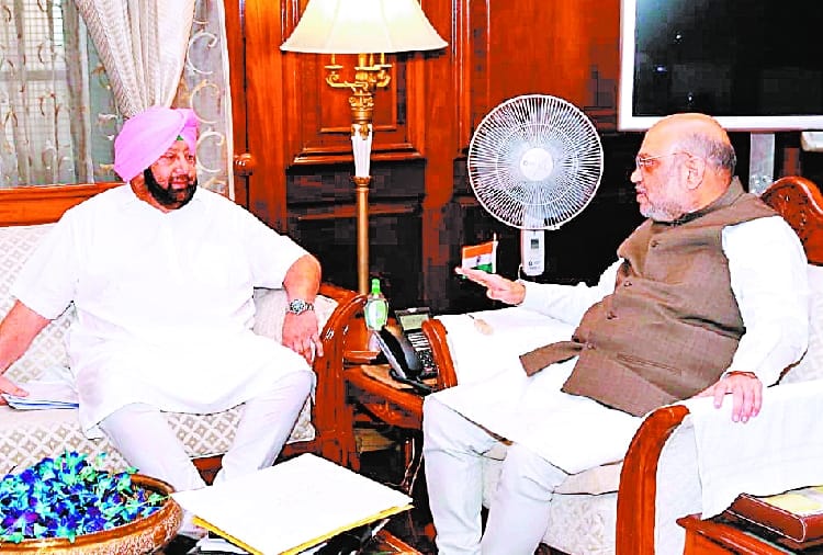 Punjab CM Capt Amarinder Singh meets Union Home Minister Amit Shah