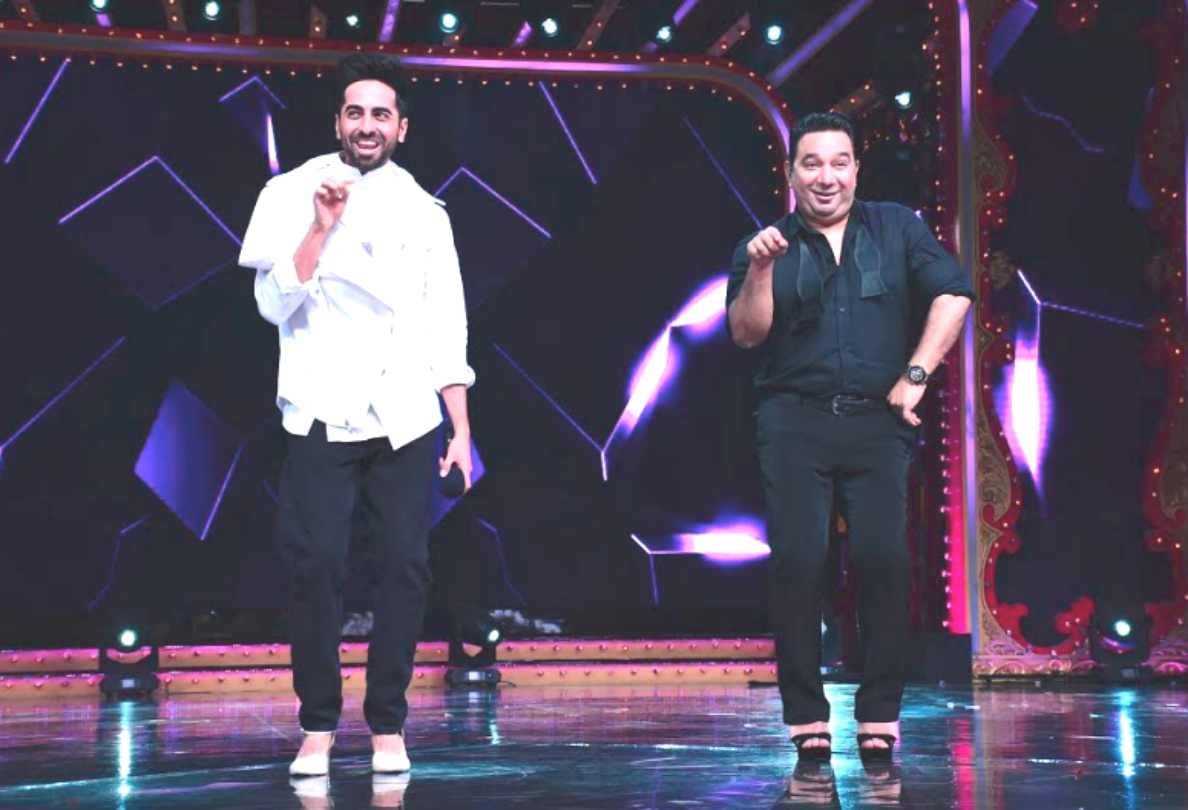 ayushmann khurrana dance with high heals at nach baliye season 9
