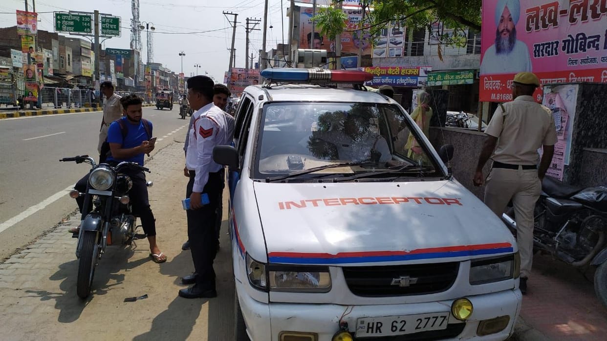 traffic rules, bike, chalan, police, fatehabad