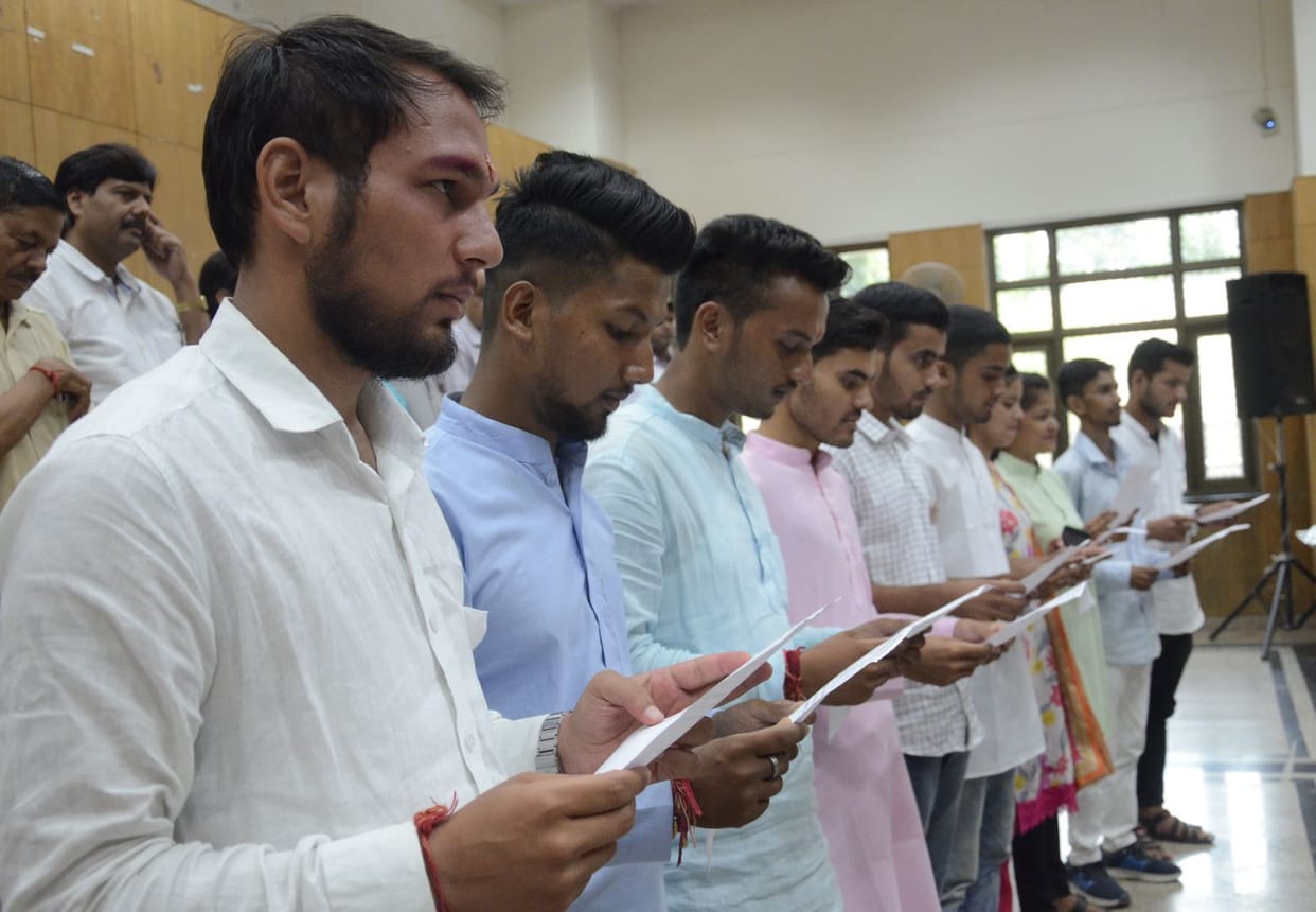 Newly elected officials of Birla Campus Students' Union took oath